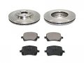 Front Ceramic Brake Pad And Rotor Kit Compatible With 2009-2012 Chevy Malibu 