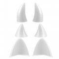 1 Set Cat Ears Style Attachments Helmet Devil Horn Decoration Stick With Suction Cup Cover Sticker For Motorcycle Bicycle 