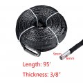 Anzio Durable Synthetic Winch Rope Line Cable Red 95 3 8 Grey 20 500 Lbs
