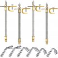 Hotop 4 Pieces Valve Stem Extension Stainless Steel Tire Extender Braided 6 45 90 135 Degree Brass For Most Cars Truck 7 Inch 
