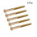 Uxcell M8x90mm Furniture Screw Hex Socket Machine Screws Zinc Plated Fasteners Bolts Half Thread Carbon Steel 5pcs