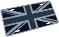 Union Jack Black License Plate 
