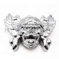 Httmt Mt246-010a- Black Skull Horn Cover Red Light Bulb Compatible With 92-20 H-d Cowbell All V-rod S