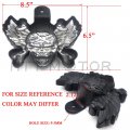 Httmt Mt246-010a- Black Skull Horn Cover Red Light Bulb Compatible With 92-20 H-d Cowbell All V-rod S