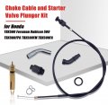 Carburetor Choke Cable And Starter Valve Plunger Kit Compatible With Honda Trx500 Foreman Rubicon 500 Trx500fpa Trx500fm