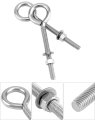 Eye Bolts 10 Pack 3 8 X 4 Stainless Steel Long Threaded Eyebolts With Nuts For Hanging Or Securing Cables
