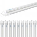 Luminosum T8 T10 T12 Led Tube Lights 4 Foot 20w 40w Equivalent 4000k G13 Dual-ended Powered Clear Cover Etl Listed Fluorescent 