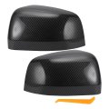 1 Set Car Rear View Driver Passenger Side Mirror Cover Cap Replacement Black Carbon Fiber For Jeep Grand Cherokee Dodge Durango 