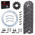 Heavy Duty O-ring Drive Chain And Sprockets Kit For Yamaha Warrior 350 Yfm350x 1989-2004 Gray