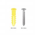 Uxcell 8x35mm Plastic Expansion Tube For Drywall With Screws Yellow 10pcs