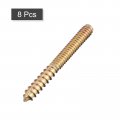 Uxcell 1 4-20x2-1 4 Hanger Bolts 16pcs Double Ended Screws Wood Dowel For Furniture