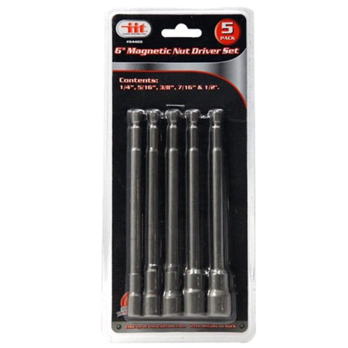 Iit 64460 6-inch Magnetic Nut Driver Set 5-pack