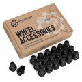 Stancemagic 20 Black Mag Style Lug Nuts With Washer 12mm X 5 12x1 Threads 1 Length 21mm 13 16 Hex Compatible 5-lug Lexus Scion