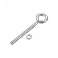 Uxcell M5x50mm Eye Hooks Screws Bolts Kit 15pcs Carbon Steel Hanger Eyelet Screw With Hex Nuts For Metal Hook Wood Terminal