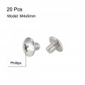 Uxcell Machine Screws M4x5mm Phillips Screw 304 Stainless Steel Fasteners Bolts 20pcs