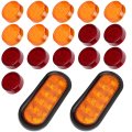 8 Pack 2 5 In 13 Led Round Trailer Side Marker Lights Amber Waterproof Clearance Roof Running For Freightliner International 
