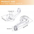 Uxcell 120set Glass Retainer Clips Kit 25mm Plastic Cabinet With Screws For Fixing 4mm Thick Doors Mirror Transparent