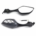 Httmt- Motorcycle Led Rear View Mirrors With Turn Signal Compatible Kawasak Ninja Zx10r Zx-10r 2016-2020 Sportbike P N