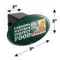 Garfield Lasagna The Perfect Food Oval Tow Trailer Hitch Cover Plug Insert