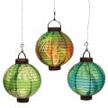 Luau Leaf Light-up Hanging Paper Lantern Set Of 3 Tiki And Tropical Party Decor 