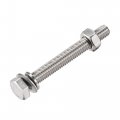Uxcell M6 X 55mm Hex Head Screws Bolts Nuts Flat Lock Washers Kits 304 Stainless Steel Fully Thread Hexagon 10 Sets