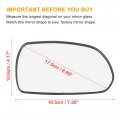 X Autohaux Car Rearview Mirror Glass With Backing Plate Right Side Passenger For Hyundai Elantra