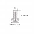 Uxcell M5x10mm Machine Screws Hex Socket Round Head Screw 304 Stainless Steel Fasteners Bolts 50pcs