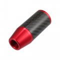 Automatic Manual Gear Stick Shift Knob Transmission Lever Shifter Handle Carbon Fiber Pattern Red 