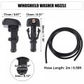 Uxcell 1 Set Windshield Washer Water Nozzle Spray No 3w7z17603aa For Ford Crown 2010 2011