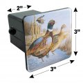 Pheasants In The Snowy Farm Field Tow Trailer Hitch Cover Plug Insert