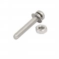 Uxcell M3x20mm 304 Stainless Steel Phillips Pan Head Bolt Screw Nut W Washer 25 Sets