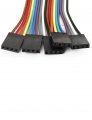 Uxcell 20cm 2 54mm 4 Pin Female To F F Connect Jumper Cable Line 5 Pcs