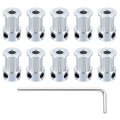 10 Pcs Aluminum 16 Teeth 5mm Bore 10mm Width Timing Belt Pulley Wheel Idler Synchronous Wheels Gear Part With Wrench For 3d 