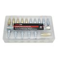 Ex0320mkit Air Coupler And Plug Accessory Kit 1 4 In M Style Steel Brass Couplers Plugs 20 Piece Set With Storage Case