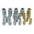 Ex0320mkit Air Coupler And Plug Accessory Kit 1 4 In M Style Steel Brass Couplers Plugs 20 Piece Set With Storage Case