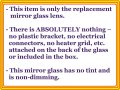 Mirror Glass For 2019 2026 Mercedes G Gle Gls And 2023 Eqe Driver Side Left Lh 8 In Diagonal With Full Size Adhesive