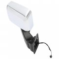 Kuafu Power Mirror Compatible With 2006-2010 Hummer H3 2009-2010 H3t Replacement For 20836086 Outside Assembly Silvery Black