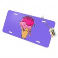 Graphics More Cute Meowlting Melting Cat Ice Cream Cone Novelty Metal Vanity Tag License Plate
