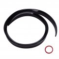 Car Rear Trunk Lid Wing Spoiler Fydun Universal Gloss Black Lip Rubber 120cmx4cm 47 24inx1 57in