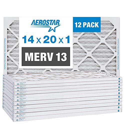 Aerostar 14x20 Merv 13 Pleated Air Filter Ac Furnace Pack Actual Size 1 2 X 19 1 2 3 4