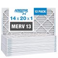 Aerostar 14x20 Merv 13 Pleated Air Filter Ac Furnace Pack Actual Size 1 2 X 19 1 2 3 4 