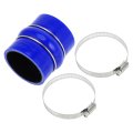 1 Set 63mm 2 48 76mm 99 Length Blue Car Silicone Hose With Clamps Hump Coolant Universal 