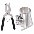 Glarks 3pcs 4 Piston Ring Compressor Tool Service Set Car Engine And Pliers With Adjustable Safety Screws Wrench For Machine 