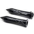 Krator Shg-gsxr-b Hand Grip Suzuki Gsxr Spiked W Logo Is Laser Etched Into The With Bar Ends Sliders