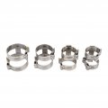 4 Pcs Air Conditioning Hose Clamps Stainless Steel Ac Pipe Joint Cinch Connector Clamp Rings Crimp Pinch Fitting Tools For 