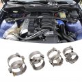 4 Pcs Air Conditioning Hose Clamps Stainless Steel Ac Pipe Joint Cinch Connector Clamp Rings Crimp Pinch Fitting Tools For