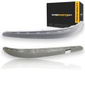 Front Bumper Trims Pair For Mercedes Benz E55 Amg 2003 2006 Plastic Primed Impact Strip Driver And Passenger Side Replacement