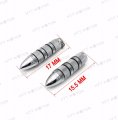 Httmt Trhb108- Pair Chrome Aluminum Alloy Motorcycle 7 8 22mm Handlebar Hand Grip Compatible With H-d