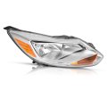 Right Headlight Assembly For 2012 2013 2014 Ford Focus 4 Door Sedan And Hatchback Passenger Side Halogen Headlamp With Bulbs 