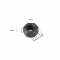 Uxcell Hex Nuts M10x1 5mm Metric Coarse Thread Hexagon Nut Carbon Steel Pack Of 10 Black